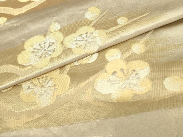 平和屋着物●西陣　川島織物　六通柄　本袋帯　枝梅　金糸　三越扱い　正絹　逸品　AABM4897pf