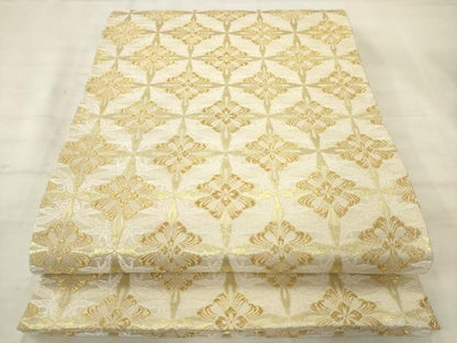 平和屋着物●六通柄袋帯　舞花文　金糸　三越扱い　正絹　逸品　AABM4909pf