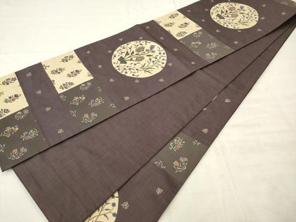 平和屋着物●名門木屋太　今河織物　六通柄袋帯　草花文　正絹　逸品　AABM4915pf