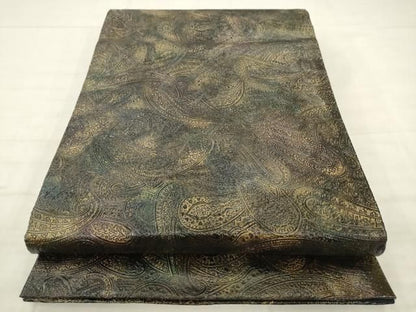 平和屋着物●両面六通柄袋帯　金唐革　ペイズリー　正絹　逸品　AABM4928pf