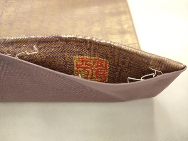 平和屋着物●金彩友禅作家　金彩の魔術師　堀省平　金煌織　太鼓柄袋帯　花鳥丸文　正絹　逸品　AABM4936pf