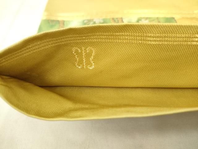 平和屋着物●西陣　川島織物　六通柄　本袋帯　風景花文　金銀糸　正絹　逸品　AABM4951pf