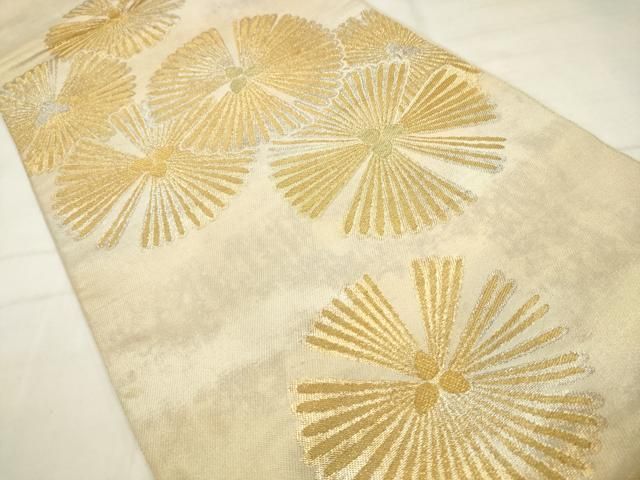 平和屋着物●西陣　川島織物　六通柄　本袋帯　松　金銀糸　正絹　逸品　AABM4953pf