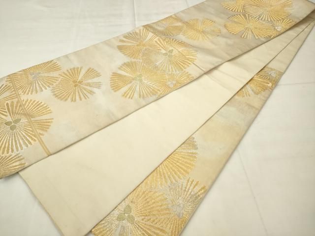 平和屋着物●西陣　川島織物　六通柄　本袋帯　松　金銀糸　正絹　逸品　AABM4953pf