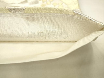 平和屋着物●西陣　川島織物　六通柄　本袋帯　箔散らし文様　金銀糸　正絹　逸品　AABM4973pf