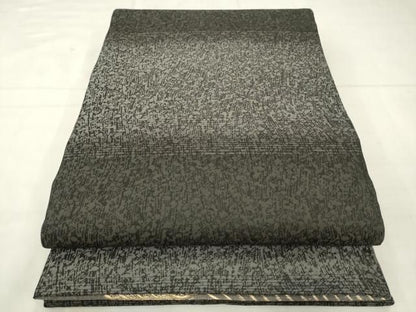 平和屋着物●両面六通柄袋帯　立波文　金糸　正絹　逸品　AABM4980pf