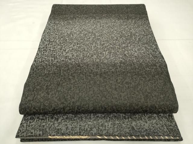 平和屋着物●両面六通柄袋帯　立波文　金糸　正絹　逸品　AABM4980pf