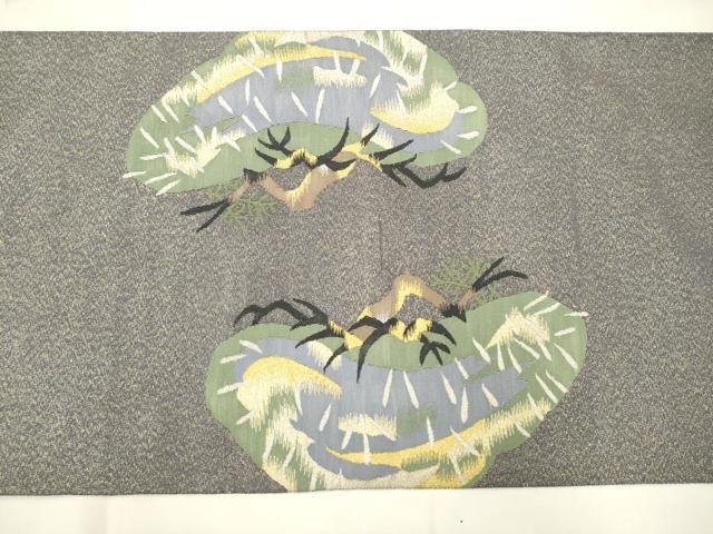 平和屋着物●爪掻き本綴れ　六通柄袋帯　松文　金銀糸　正絹　逸品　AABM4981pf