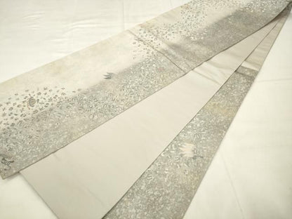 平和屋着物●松尾光琳　六通柄袋帯　吉祥宝尽し文様　銀糸　引箔　正絹　逸品　AABM4984pf