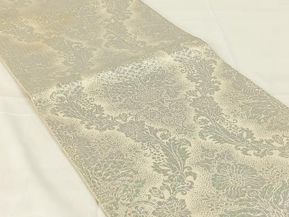 平和屋着物◎六通柄袋帯　花唐草文　オーロラ箔錦　正絹　逸品　AABM5028dk