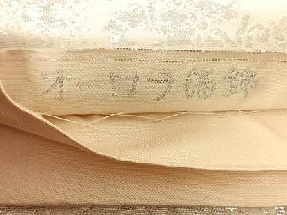平和屋着物◎六通柄袋帯　花唐草文　オーロラ箔錦　正絹　逸品　AABM5028dk
