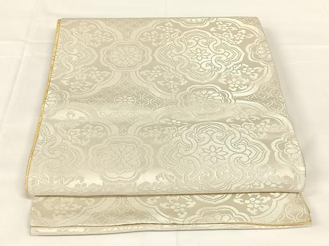 平和屋着物◎西陣　両面　全通柄袋帯　正倉院花文　金銀糸　正絹　逸品　AABM5031dk