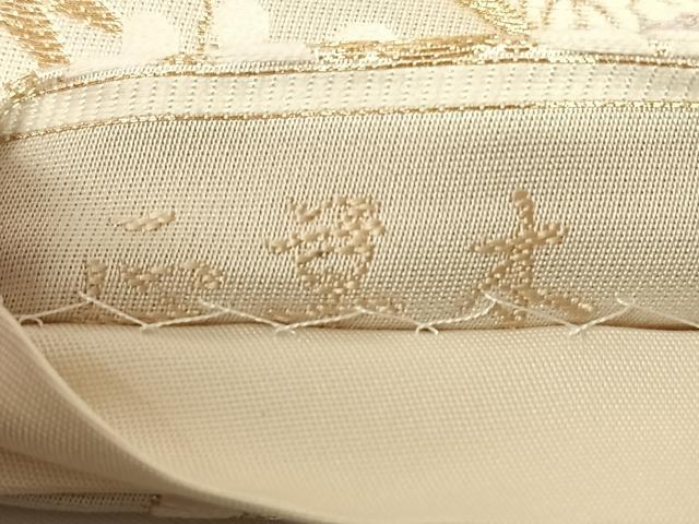 平和屋着物◎六通柄袋帯　唐織　慶長菱取文　金糸　正絹　逸品　AABM5037dk