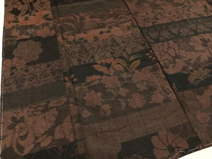 平和屋着物●上質な紬 つなぎ糸 越後おぐに くる満屋工房 矢代むつ子作 小千谷織物謹製 百柄 証紙付き 正絹 逸品 未使用 AABM5041ph