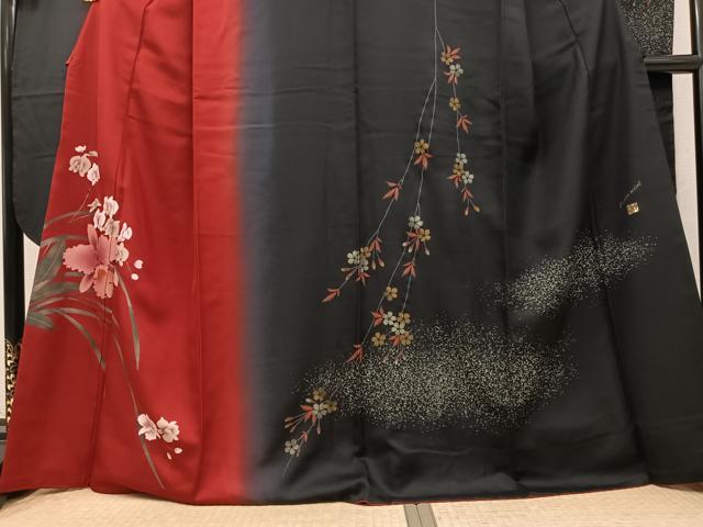 平和屋着物●豪華振袖　作家物　party wink　草花文　暈し染め　金彩　さが美扱い　正絹　逸品　AABM5043ph