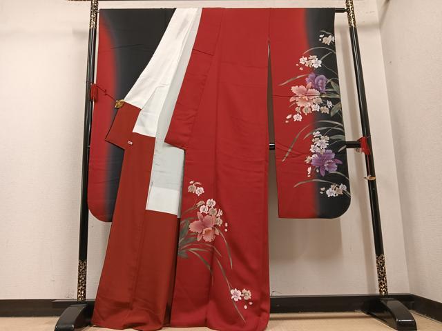 平和屋着物●豪華振袖　作家物　party wink　草花文　暈し染め　金彩　さが美扱い　正絹　逸品　AABM5043ph