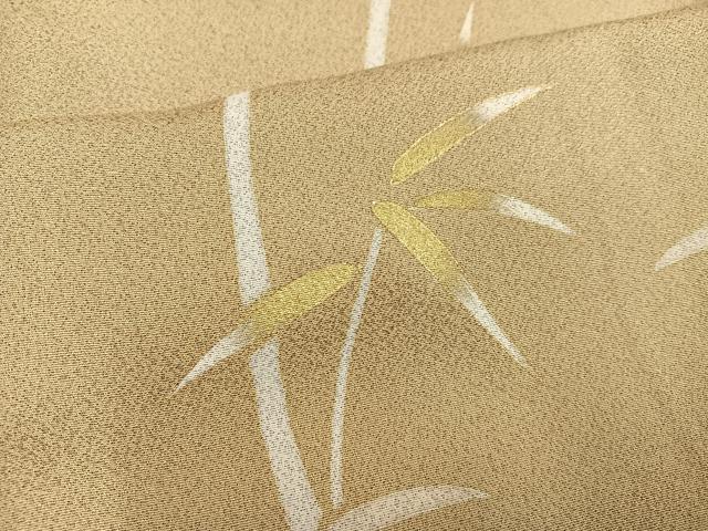 平和屋着物●訪問着　笹竹文　金彩　正絹　逸品　AABM5046ph