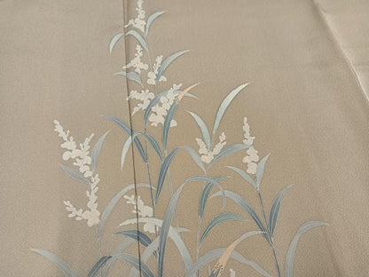 平和屋着物●訪問着　友禅　草花文　暈し染め　そごう扱い　正絹　逸品　未使用　AABM5049ph