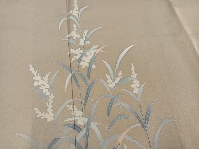 平和屋着物●訪問着　友禅　草花文　暈し染め　そごう扱い　正絹　逸品　未使用　AABM5049ph