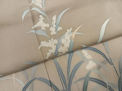 平和屋着物●訪問着　友禅　草花文　暈し染め　そごう扱い　正絹　逸品　未使用　AABM5049ph