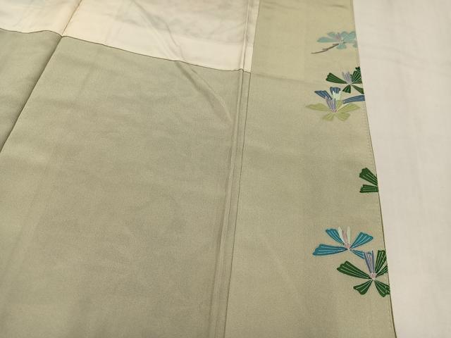 平和屋着物●訪問着　友禅　作家物　茂樹　枝花文　暈し染め　正絹　逸品　AABM5051ph