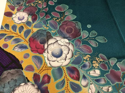 平和屋着物●豪華振袖　辻が花　金彩　正絹　逸品　AABM5056ph