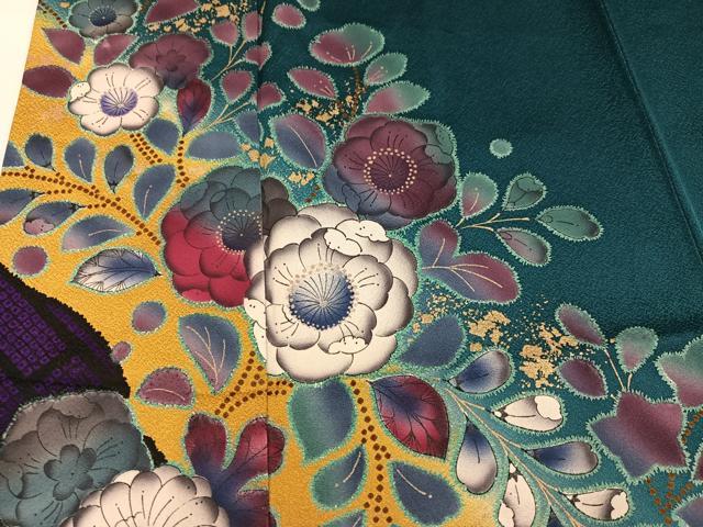 平和屋着物●豪華振袖　辻が花　金彩　正絹　逸品　AABM5056ph