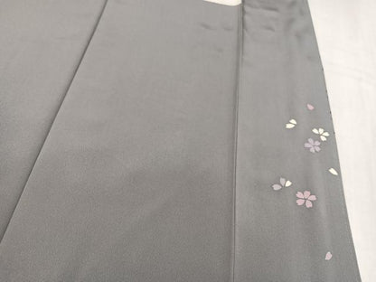 平和屋着物●訪問着　駒刺繍　瓢箪雪輪兎花文　正絹　逸品　AABM5062ph