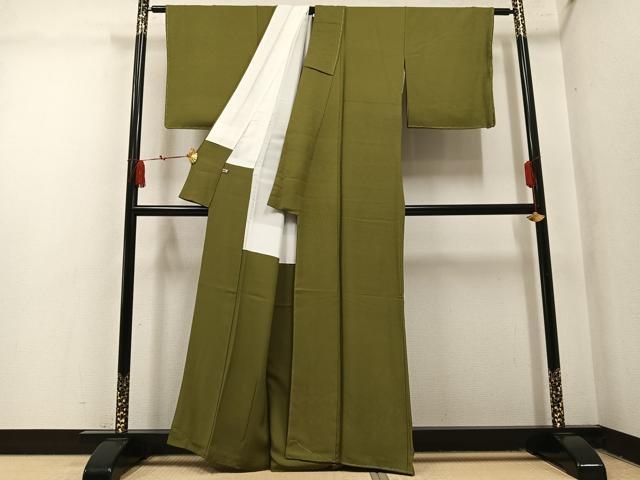 平和屋着物●上質な色無地　吉祥地紋　梅幸茶色　さが美扱い　正絹　逸品　未使用　AABM5068ph