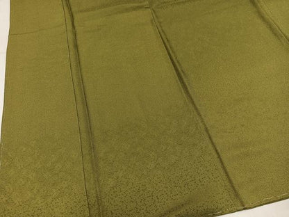 平和屋着物●上質な色無地　吉祥地紋　梅幸茶色　さが美扱い　正絹　逸品　未使用　AABM5068ph