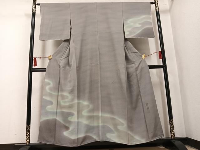 平和屋着物●訪問着　作家物　流水文　暈し染め　正絹　逸品　未使用　AABM5077ph