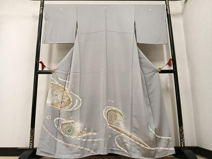 平和屋着物●豪華色留袖　駒刺繍　花喰い鳥　暈し染め　金彩　鈴乃屋扱い　正絹　逸品　AABM5078ph