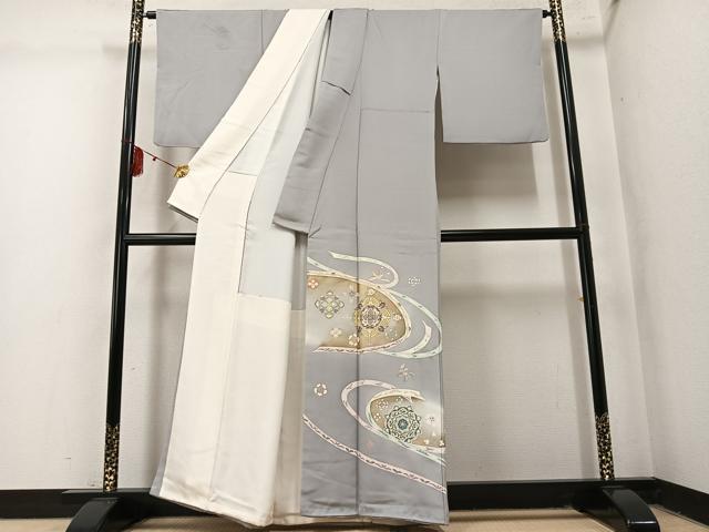 平和屋着物●豪華色留袖　駒刺繍　花喰い鳥　暈し染め　金彩　鈴乃屋扱い　正絹　逸品　AABM5078ph