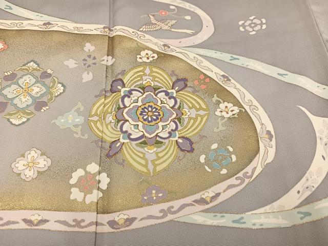 平和屋着物●豪華色留袖　駒刺繍　花喰い鳥　暈し染め　金彩　鈴乃屋扱い　正絹　逸品　AABM5078ph