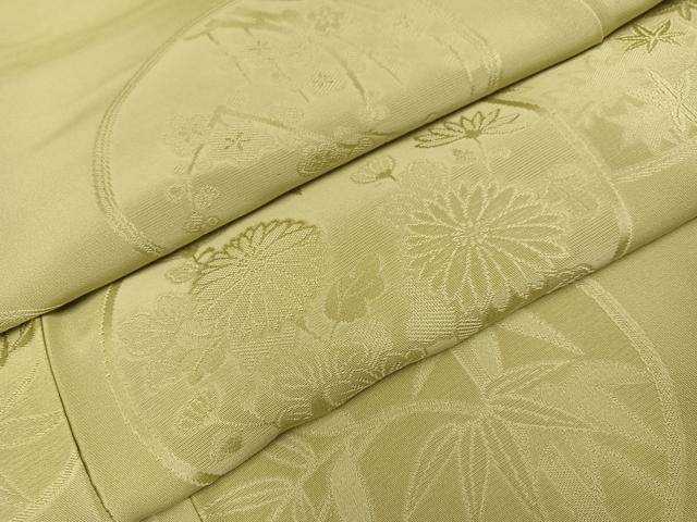 平和屋着物●上質な色無地　草花地紋　木蘭色　正絹　逸品　未使用　AABM5081ph