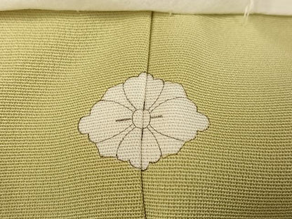 平和屋着物●上質な色無地　草花地紋　木蘭色　正絹　逸品　未使用　AABM5081ph