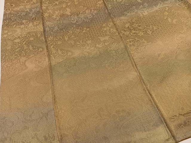 平和屋着物●上質な小紋　草花地紋　暈し染め　正絹　逸品　未使用　AABM5090ph