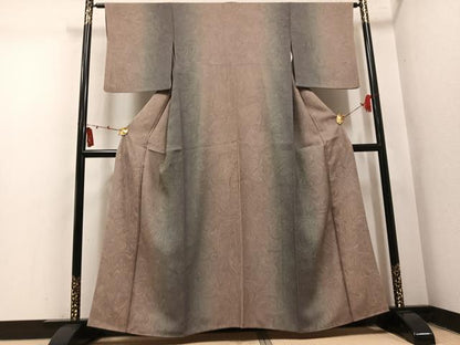 平和屋着物●上質な小紋　墨流し文様　暈し染め　正絹　逸品　AABM5091ph