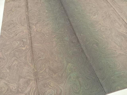 平和屋着物●上質な小紋　墨流し文様　暈し染め　正絹　逸品　AABM5091ph