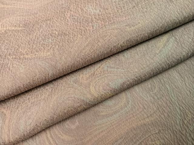 平和屋着物●上質な小紋　墨流し文様　暈し染め　正絹　逸品　AABM5091ph