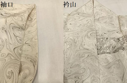 平和屋着物●訪問着　墨流し文様　正絹　逸品　AABM5098ph