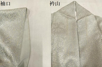 平和屋着物●名門　藤娘きぬたや・杢目絞り　小紋　正絹　逸品　AABM5105ph