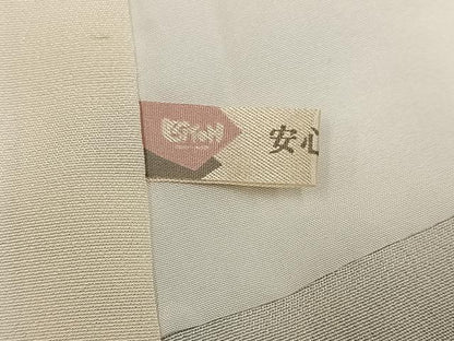 平和屋着物●名門　藤娘きぬたや・杢目絞り　小紋　正絹　逸品　AABM5105ph