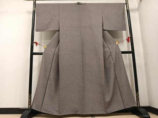 平和屋着物●上質な小紋　草花文　正絹　逸品　AABM5121ph