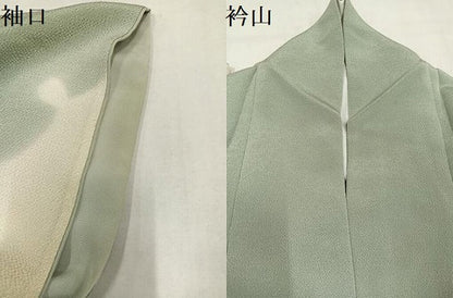 平和屋着物●訪問着　雪輪文　暈し染め　鬼しぼ縮緬　正絹　逸品　AABM5158ph
