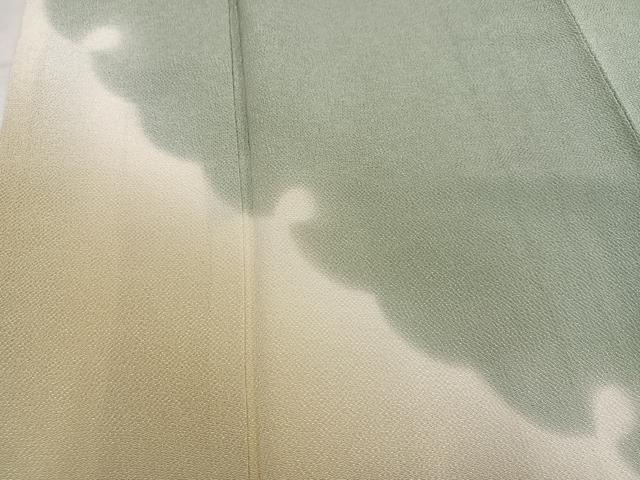 平和屋着物●訪問着　雪輪文　暈し染め　鬼しぼ縮緬　正絹　逸品　AABM5158ph