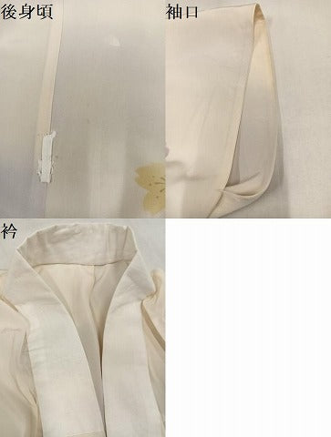 平和屋着物●長襦袢　無双仕立て　舞桜　正絹　逸品　AABM5159ph