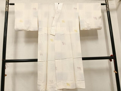 平和屋着物●長襦袢　無双仕立て　舞桜　正絹　逸品　AABM5159ph