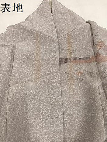 平和屋着物●中国三大刺繍　汕頭刺繍　スワトウ刺繍　訪問着　花唐草文　金彩　正絹　逸品　AABM5160ph
