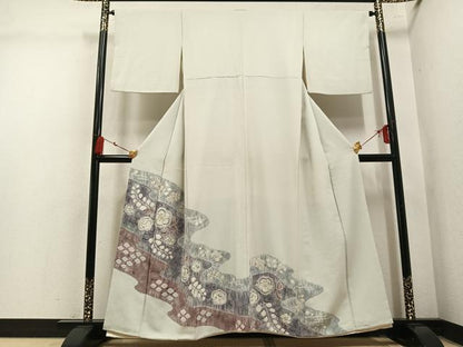 平和屋着物●豪華色留袖　辻が花　絞り　刺繍　正絹　逸品　AABM5166ph
